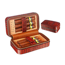 Cigar Box Gli Uomini e Le Donne viaggiano Ideale Portatile Cigar Box di stoccaggio Bello Regalo può Contenere 6 Leather Cigar Humidor Cigar Box Portable di Viaggio Cigar Box di stoccaggio