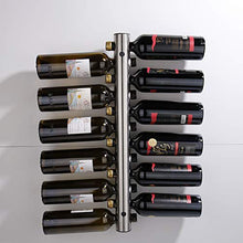 Celbon - Portabottiglie per vino, in acciaio inox, Portabottiglie da parete da mettere in cucina,Bar, Soggiorno，Argento (12 Fori)