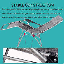 Sywlwxkq Pieghevole reclinabile Zero Gravity Patio Sedia a Sdraio Lettini da Giardino Giardino all'aperto Spiaggia Campeggio Prato Sedia Regolabile Set di 2
