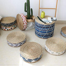 LTINN Cuscino Rotondo in Tatami per bovindo, Tessuto a Mano, Protezione Ambientale Naturale, Comodo e Resistente, Tappetino Yoga per Meditazione da Cerimonia del tè