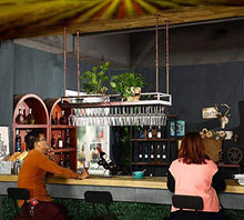 Portabottiglie Portabottiglie in stile americano Portabottiglie per vino rosso Vento industriale Portabicchieri da vino sospeso Portabicchieri da vino rosso a soppalco Portabicchieri capovolto Facil