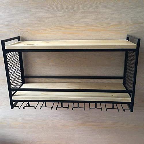 Portabottiglie Da Parete In Metallo Porta Bottiglie E Vetro Pratico Scaffale Per Bottiglie Di Vino- Portabottiglie Da Parete, Portabottiglie Da Vino, Decorazione Stile Retrò Industriale