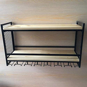 Portabottiglie Da Parete In Metallo Porta Bottiglie E Vetro Pratico Scaffale Per Bottiglie Di Vino- Portabottiglie Da Parete, Portabottiglie Da Vino, Decorazione Stile Retrò Industriale