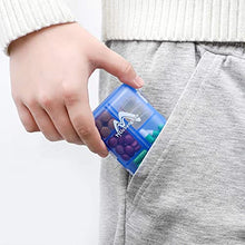 Muchengbao - Confezione da 2 portapillole portatile per 7 giorni settimanali da viaggio e pillole, dispenser per borsetta, scomparti per olio di pesce vitamina, contenitore per medicine