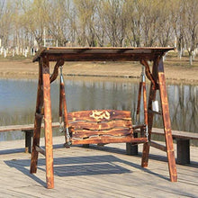 DGHJK Altalena da Patio Sedia a Sdraio in Legno per Esterni Mobili da Esterno Amache da stupore Pigro Panchina Altalena Portico da Esterno Giardino e Altalena a Bordo Piscina