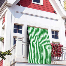 BAKAJI Tenda da Sole Telo Parasole a Righe in HDPE Resistente Protezione UV 90% per Balcone e Veranda Dimensione 150 x 290 cm con Anelli di Aggancio (Verde)