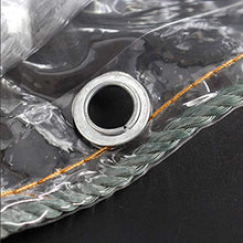 YJFENG Telone Impermeabile, Pannello per Tende Impermeabile per Esterni con Angoli in Gomma, PVC Trasparente da 0,3 Mm, Bordo Verde, per Tettoia da Giardino (Color : Chiaro, Size : 1X1.5M)