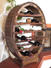 DanDiBo Scaffale Vini Botte-Vino per 24 Bottiglie verniciatura Marrone Bar Supporto Bottiglie Botte Porta Bottiglie