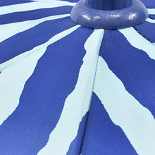 Pierre Cardin, Celeste, Linea Haiti, Ombrellone Spiaggia Portofino, Raggi in Paragon, palo Acciaio, Cotone, 200 cm