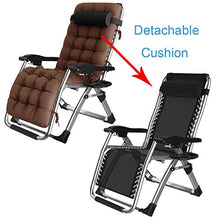 SHUAIIJUAN Sedia per il tempo libero domestico Sedie Sdraio da spiaggia reclinabili con cuscino | Giardino Sedia for Beach Patio Garden Camping |Reclinabile pieghevole Poltrona reclinabile con poggiat