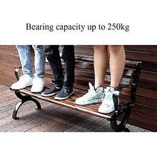 YZ-YUAN Panchina da Giardino Panchina da Giardino con terrazza a 3 posti, Gambe in Fusione di Alluminio, panchine a doghe in Legno massello anticorrosivo, Sedia da Veranda Resistente alle intemperie