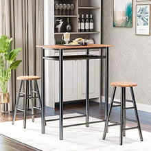 Set Tavolo Bar Bancone sgabelli Mobile Bar Tavolo Da Bar Set Da Cucina Cucina Pranzo Colazione Sedie Alta Sgabelli Set Set Da 3 Pezzi Tavolo Da Bar Set Per Patio Nook Ufficio Uso Mobili Per La Casa