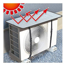 LSXIAO All'aperto Finestra Aria Condizionata Copertina, Foglio di Alluminio Parasole Top, Impermeabile Anti UV con 2 Fibbie Regolabili Adatto per Condensatore, Compressore