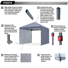 ABCCANOPY Gazebo pop-up 2,5 x 2,5 m con due pareti solari, completamente impermeabile, per uso commerciale, borsa con ruote, 4 picchetti