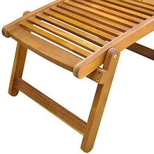 vidaXL Sedia Sdraio Prendisole Giardino Patio con Poggiapiedi in Legno di Acacia