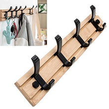 STZLY Appendiabiti Moda Legno Libero di punzonatura Hook Coat Rack Gancio del Gancio for la Camera da Letto Soggiorno o Guardaroba, Risparmiare Spazio Dimensioni: 4 Ganci