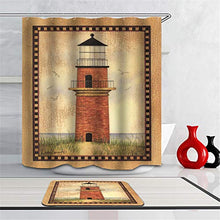 LIYAN Combinazione Bagno. Immagini Chiare E Colori Vivaci Rendono Il Tuo Bagno Pieno di Vita. Accessori da Bagno. Pittura retrò. Faro.