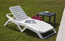 Dmora Lettino impilabile monoblocco con Schienale sollevabile, Prendisole, Made in Italy, 71 x 192 x 100 cm, Color Bianco