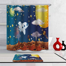 LIYAN Combinazione Bagno. Immagini Chiare E Colori Vivaci Rendono Il Tuo Bagno Pieno di Vita. Accessori da Bagno. Cielo Stellato. Razzo. Universo.