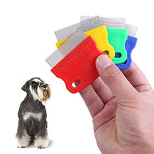 MoreLucky - Pettine a Denti Fini per Cani e Gatti, in Acciaio, a Denti Larghi e Piccoli, Colore Casuale