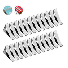 GAKIN - Clip per tovaglia in acciaio inox, con clip triangolare, 5 cm, 24 pezzi