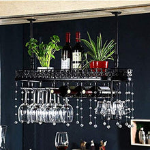 Wine Rack, Wine Rack Holder bicchieri di vino rosso, appeso pendente di cristallo decorazioni di ferro scaffali vino altezza regolabile Bottiglia Organizzatore e titolare Calici bagagli Retro tazza cr