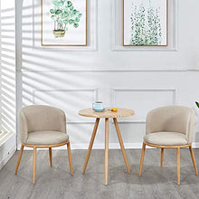 Sedia da ufficio,Tavolo morbido e confortevole Sgabello da bar Altezza della piastra del sedile 65 cm (26 pollici), struttura in legno massello Cuscino in misto cotone e lino, vernice color legno, u