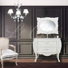 Shop Chic Mobile bagno Sorriso stile contemporaneo con specchio finitura luxury white