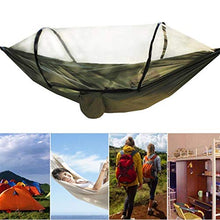 FOLOSAFENAR Amaca con zanzariera con Sedia Altalena in Corda legata, per Viaggi in Campeggio all'aperto(Army Green)