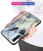 Suhctup Compatibile con Samsung Galaxy M30 / A40S Custodia Protettiva in Vetro Temperato 9H + Cornice Paraurti in TPU Silicone Morbido Assorbimento Degli Urti a 360 Gradi Protezione -Marmo 1
