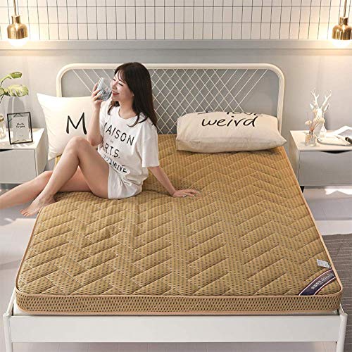 GJJSZ Materasso Materasso Traspirante per Dormire,Cuscino futon Giapponese Trapuntato in Flanella,coprimaterasso Pieghevole Spesso coprimaterasso in Velluto per dormitorio Domestico-b Twin
