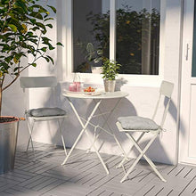 Tok Mark Traders SALTHOLMEN Tavolo+2 sedie pieghevoli, da esterno, beige resistente e facile da pulire, set da pranzo per esterni, mobili da giardino, prodotti per esterni, ecologici.