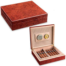 Stoccaggio Viaggi Legno di Cedro Black Box Desktop, Cigar Humidor con igrometro e umidificatore Convenienza (Color : Cherry)