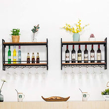 Porta bottiglie da vino Portabottiglie da parete, portabicchieri da vino sospeso in stile industriale multifunzione, portabicchieri in ferro per ripiani artistici in ferro per bar ristorante di casa