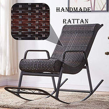 GAXQFEI Mobili da giardino in rattan, patio rattan mobili divano tessitura sedia a dondolo, poltrona rattan divano da giardino set per cortile, piscina o cortile,E.