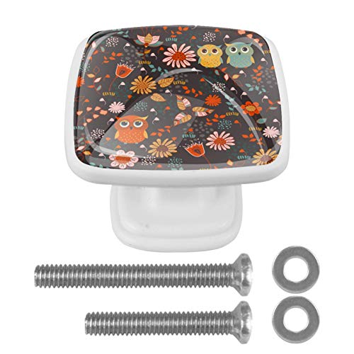 Set di 4 maniglie rotonde per armadio da cucina, credenza, cassettiera, cassettiera, con viti, per cucina, comò, armadietto, bagno, armadio