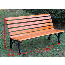 Panca da giardino in legno massello, panca da esterno per il tempo libero senza braccioli, panca da giardino anticorrosiva semplice e moderna in legno massello, resistenza agli agenti atmosferici,