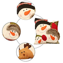 Kitabetty Cuscino Pupazzo di Neve di Natale, Pupazzo di Neve di Natale Combinazione Cuscino Modello Decorazioni Natalizie Cuscino di Tiro per Divano Divano, 13,8 × 13,8 × 1,2 Pollici