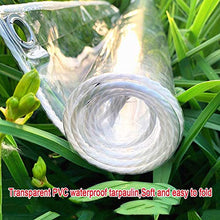 Telone Impermeabile Trasparente con Occhielli,Spessore 0,3mm Tela Cerata Plastica Trasparente in PVC,Tessuto Esterno per Tenda da Sole,Coperture Impermeabili per Serre Vegetale (1.2x4m/4x13ft)