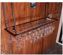 COLiJOL Portabottiglie da Vino in Ferro Marrone Appeso a Mensola per Bicchieri da Vino a Soffitto per Bar, Portabicchieri da Appendere (Dimensioni: 30 * 100 Cm)