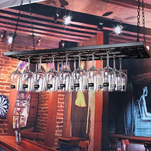 L.TSN Scaffali galleggianti Bar Europeo Ferro battuto Portabottiglie in Vetro da Appendere Portabottiglie a Testa in Giù Portabottiglie da Appendere in Vetro (Dimensioni: 100 cm)