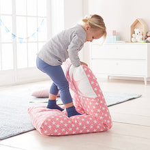howa 2 in 1 poltrona + divano per bambini – schienale regolabile in 6 posizioni - rosa 8601