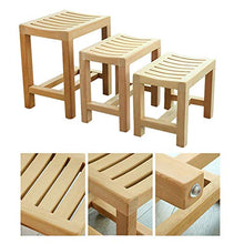 Sgabello da Doccia Sgabello da Bagno in Legno massello Sgabello da Bagno Anti-corrosione, Antiscivolo, Impermeabile e Non Verniciato Sgabello da Bagno Confortevole e Sicuro per Uso Interno ed Esterno