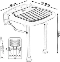 Sedia da doccia da bagno, sgabello da parete per anziani, sedia pieghevole da parete, sgabello da doccia, sgabello pieghevole per bagno (dimensioni: 45 cm)