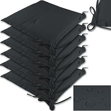 Detex Cuscini coprisedia Boston Set 6 Pezzi Idrorepellente Cuscino Imbottito per sedie Giardino Balcone Antracite