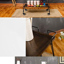 YIN YIN Carrello per Ripiani Scaffale Doppio in Legno in Ferro battuto Mobile conveniente Grande Cucina da Cucina Ristorante teiera Nera 75X45X85cm Carrello a rulli (Color : A)