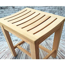 AYHa Bagno sgabello di legno Panca Sgabello legno di gomma Dressing Sgabello Piazza pranzo sgabello da bagno Sgabello con impermeabile Slat Tipo Seduto Surface,33 * 43 * 45cm
