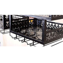 YWYW Portabicchiere da Vino Rosso Portabicchiere Creativo invertito Espositore per Vino da Tavolo in Stile Europeo Portabicchieri sospeso a 2 Livelli (Dimensioni: 100 * 31 cm)