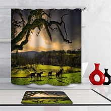 LIYAN Combinazione Bagno. Immagini Chiare E Colori Vivaci Rendono Il Tuo Bagno Pieno di Vita. Accessori da Bagno. Cavalli Sull'Erba.