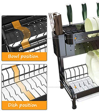 LYM &ripiano di stoccaggio Mensole da Cucina in Acciaio Inossidabile, Scolapiatti a Pavimento Scaffale for stoccaggio Domestico Scaffale -2 Strati Scaffale di Finitura
